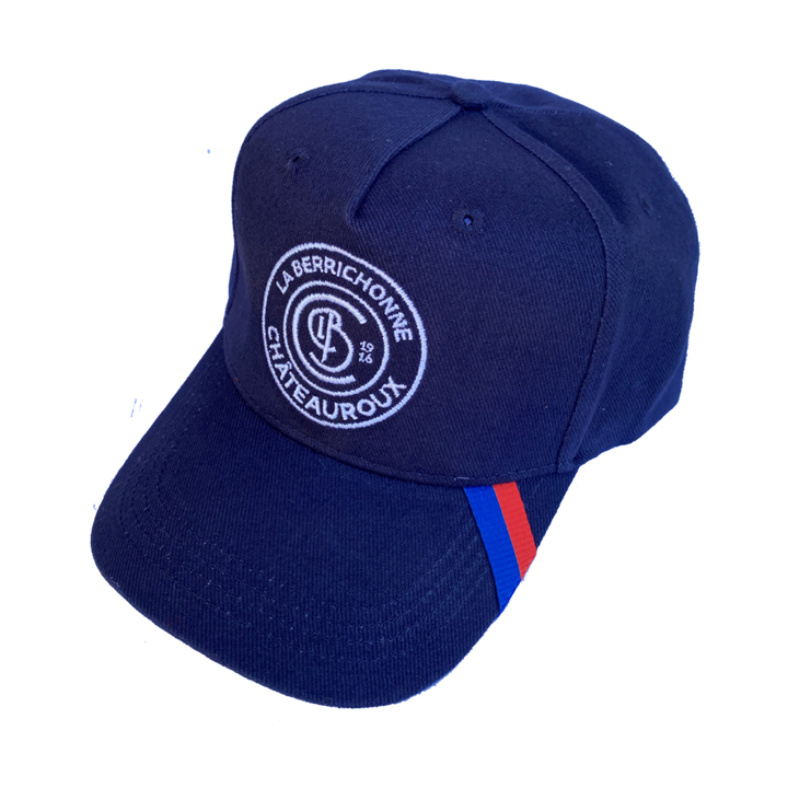 Navy cap with white emblem