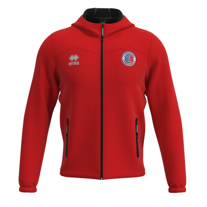 Red technical jacket